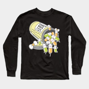 chill pills cute pills cartoon Long Sleeve T-Shirt